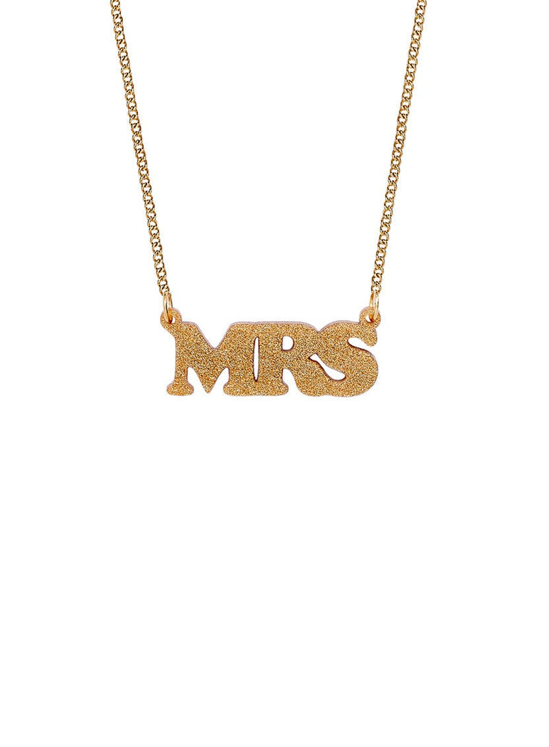 Tatty Devine Mrs Necklace - Gold Dust