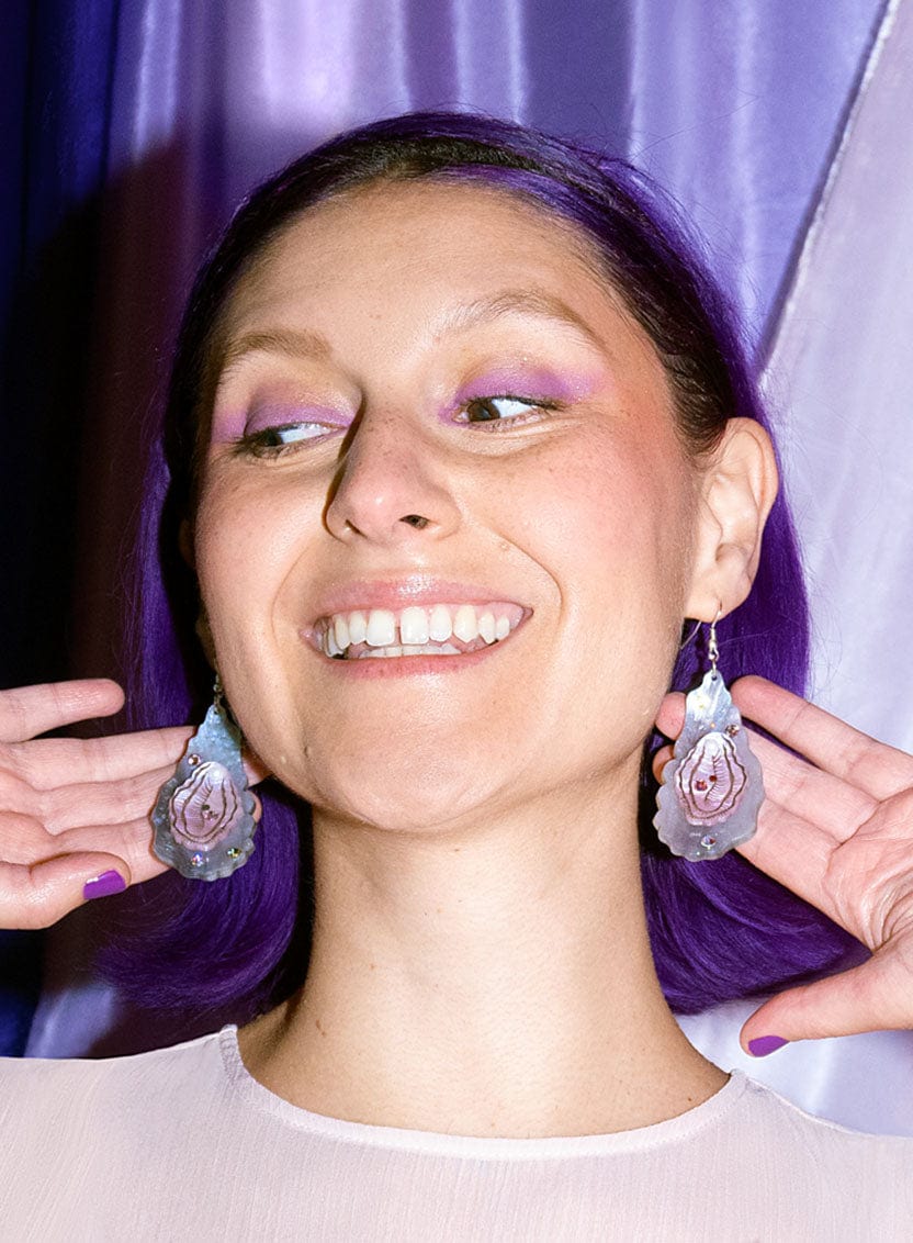 Tatty Devine Oyster Shell Earrings