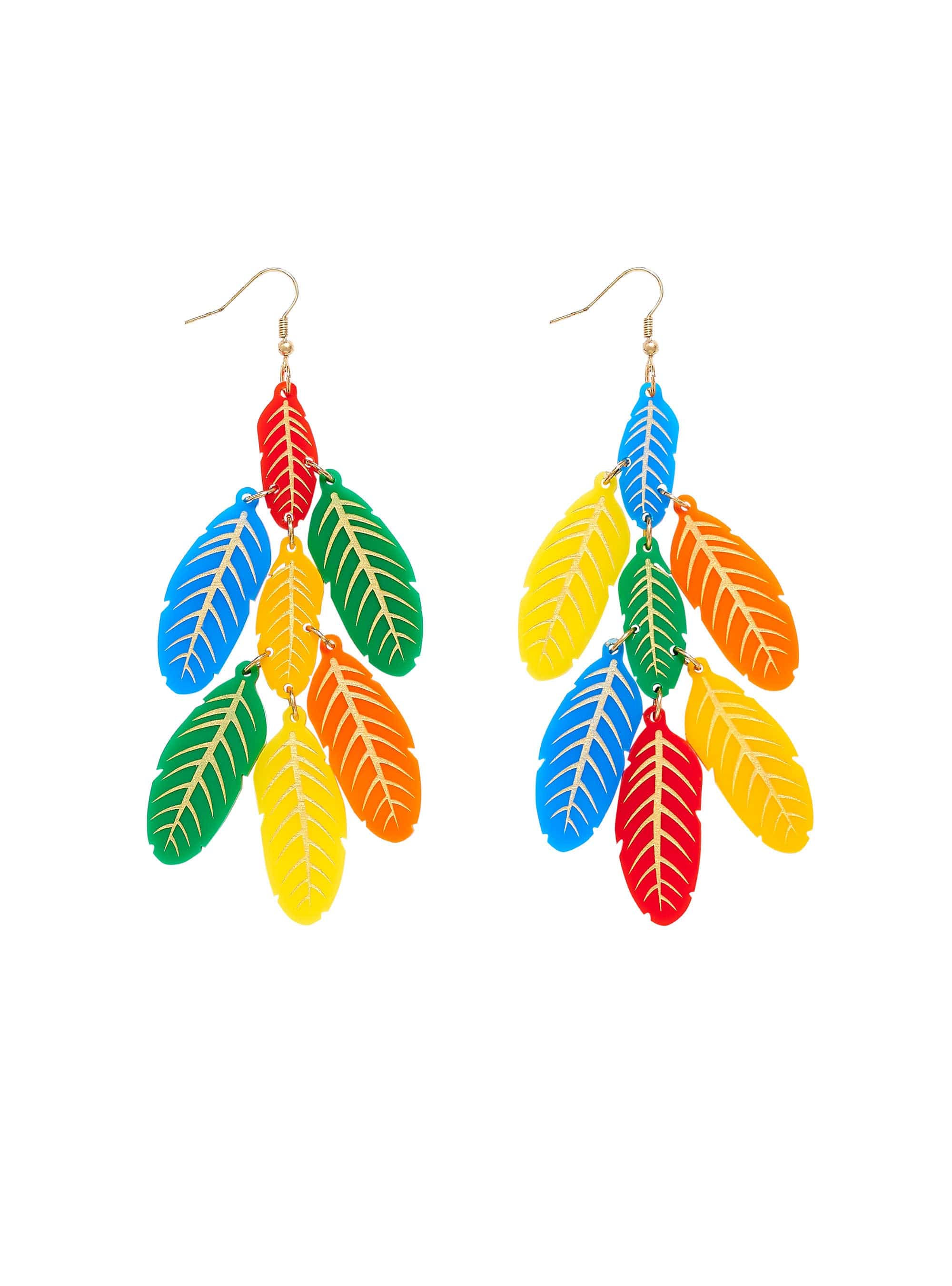 Tatty Devine Parrot Feather Earrings