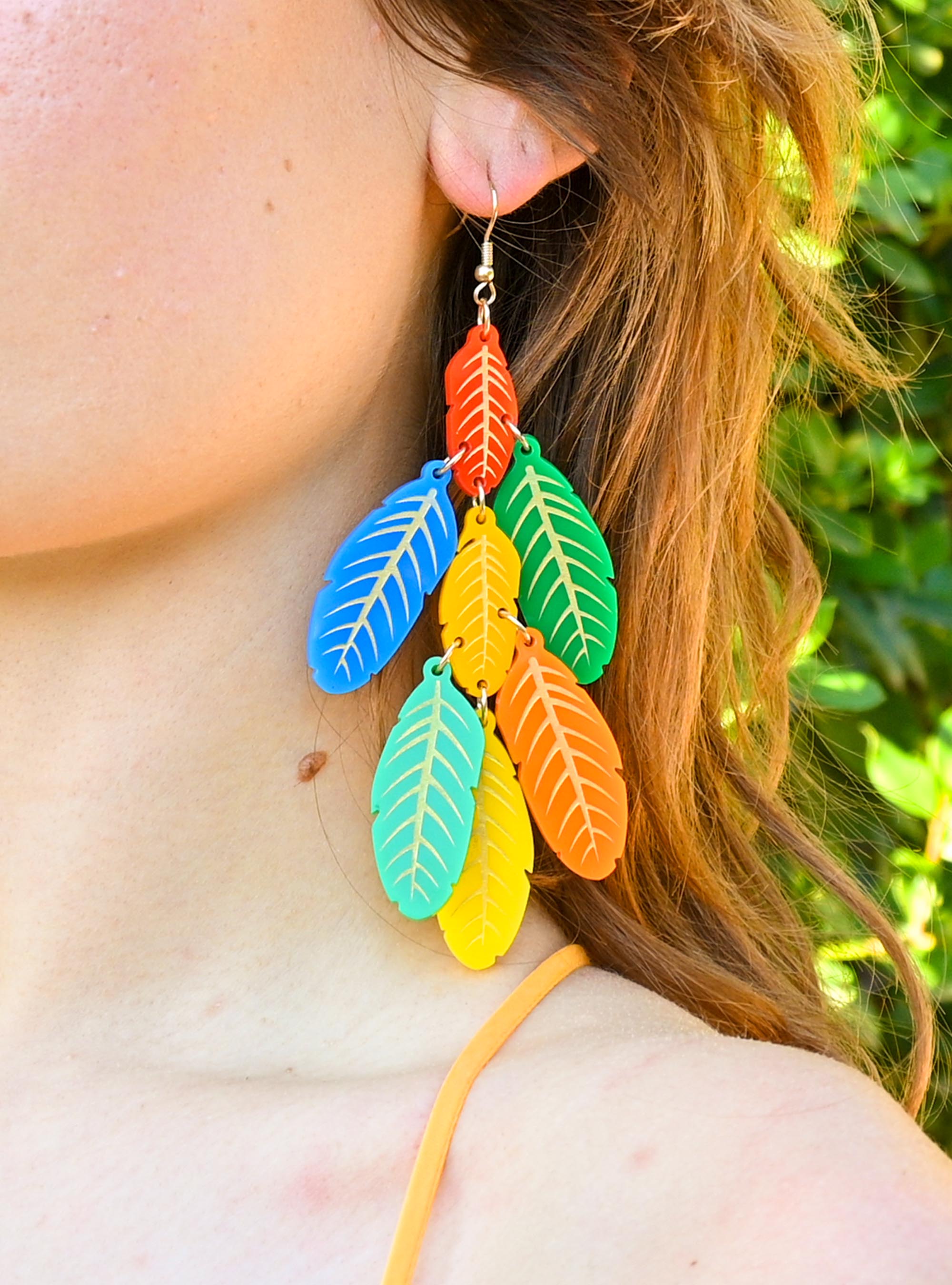 Tatty Devine Parrot Feather Earrings