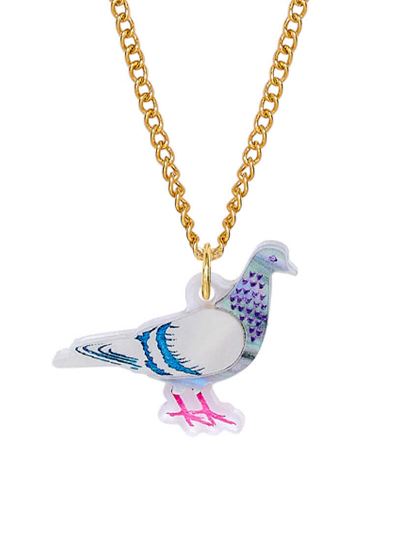 pigeon pendant gold