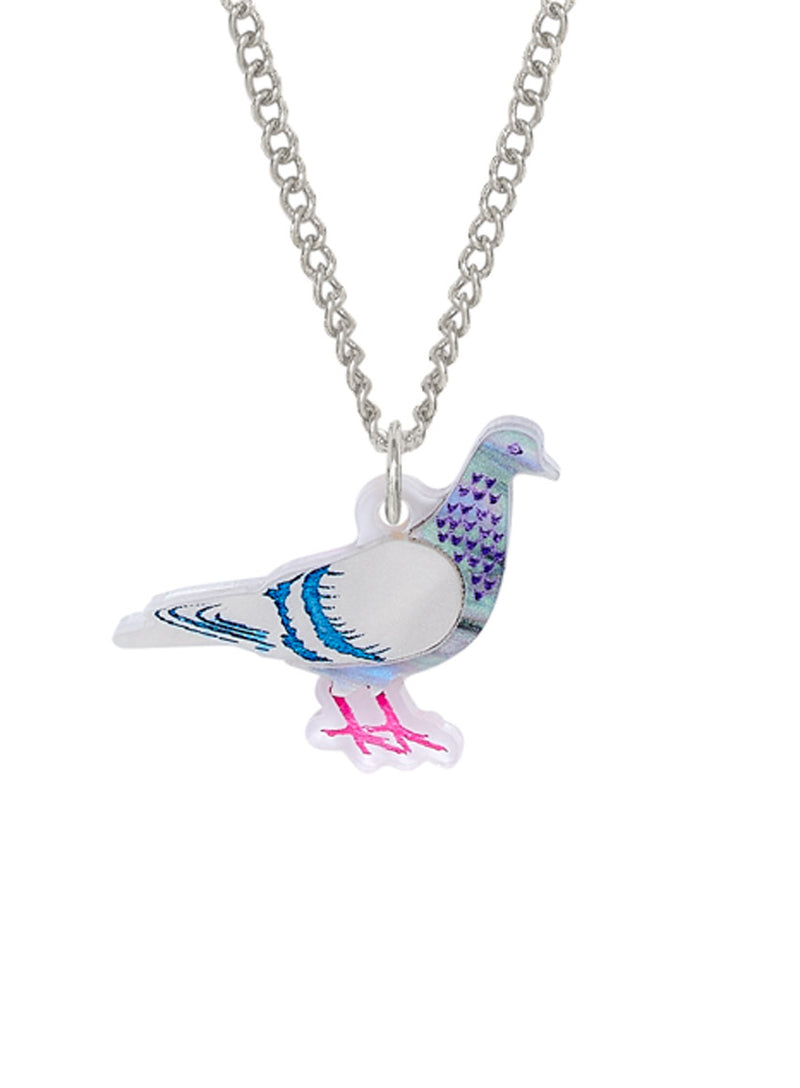 pigeon pendant silver
