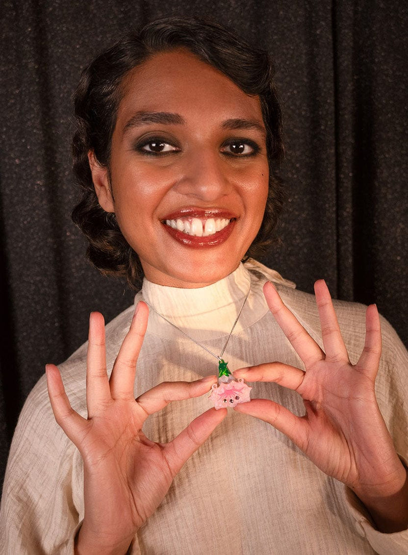 Tatty Devine Pink Moonflower Pendant