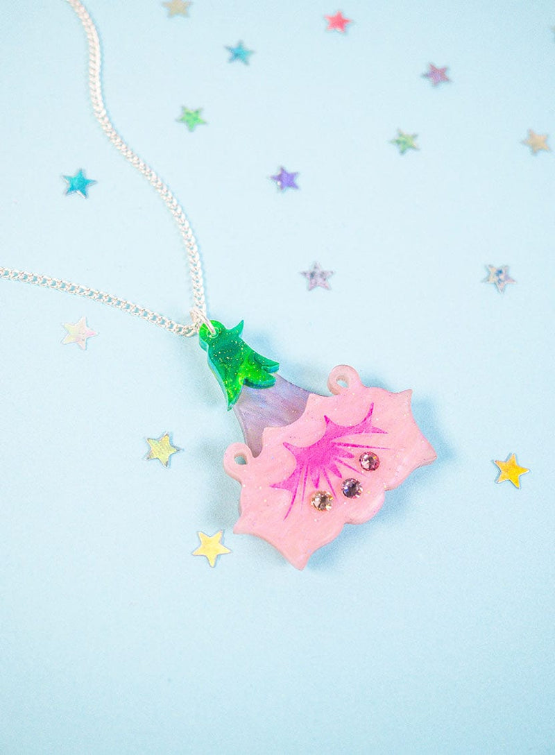 Tatty Devine Pink Moonflower Pendant