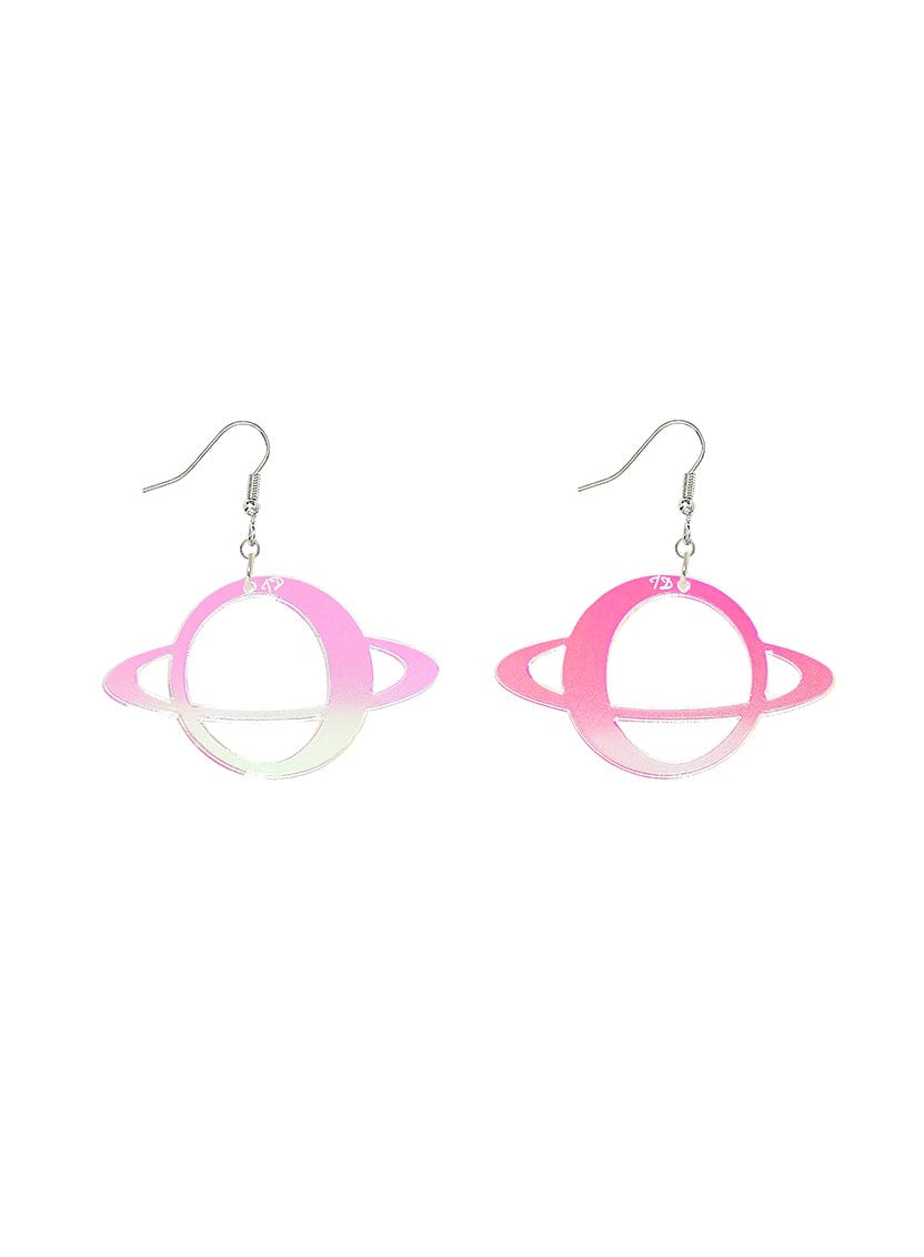 Planet Earrings made from Iridescent Acrylic