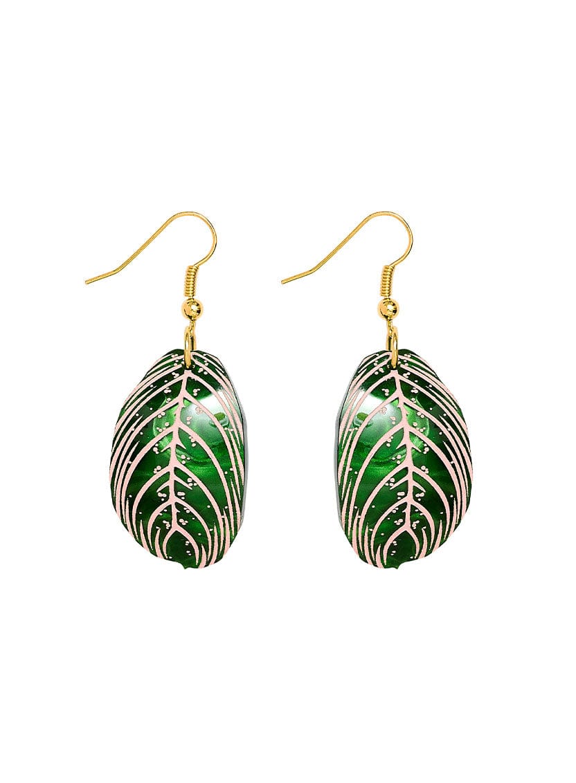 Tatty Devine Prayer Plant Leaves Earrings