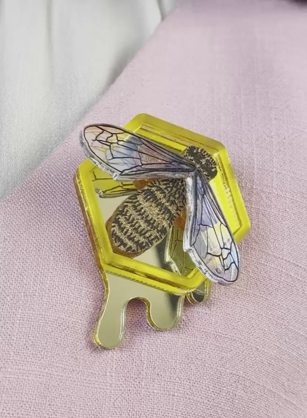 Glistening Bee Brooch