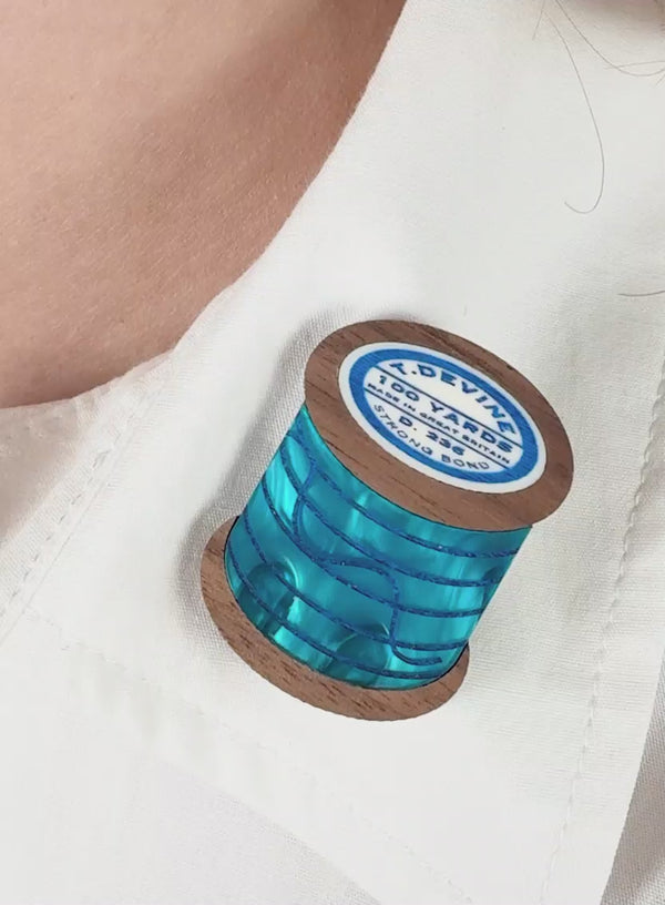 Cotton Reel Brooch