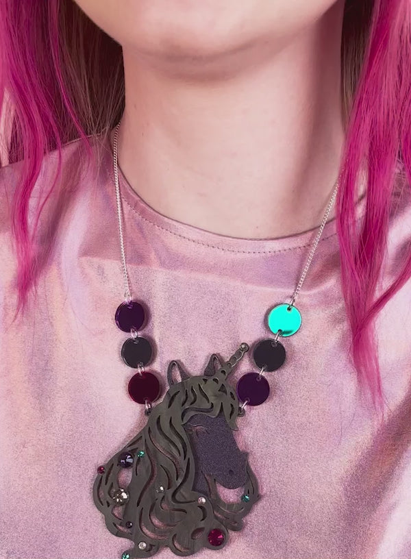 Unicorn mood deals necklace