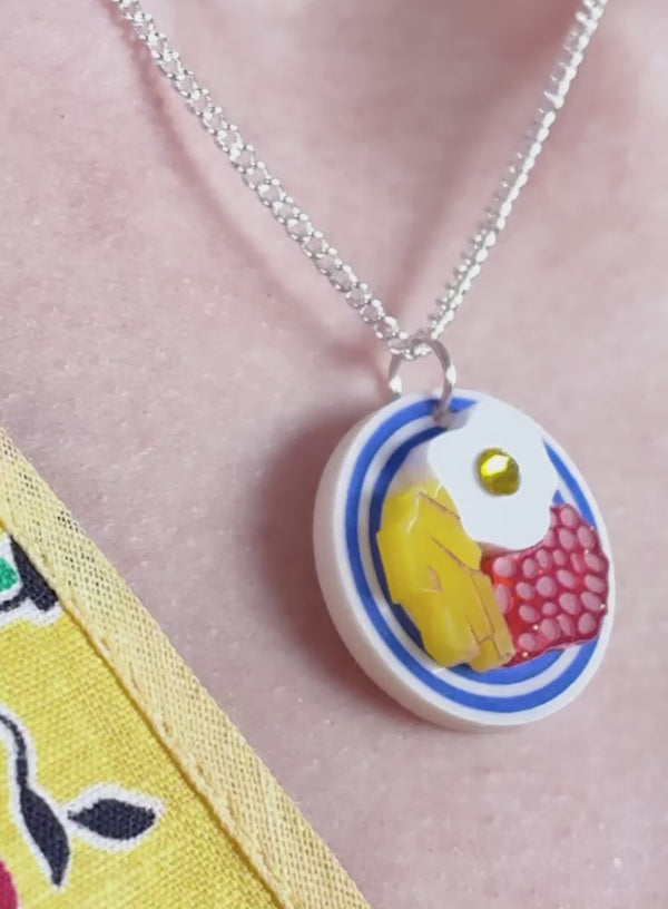 Eggs, Chips and Beans Pendant