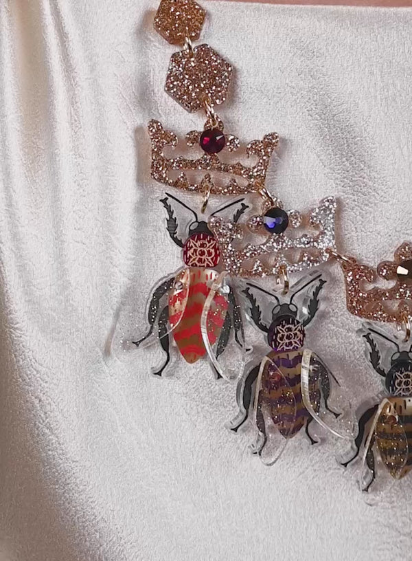 Heraldic Bees Statement Necklace