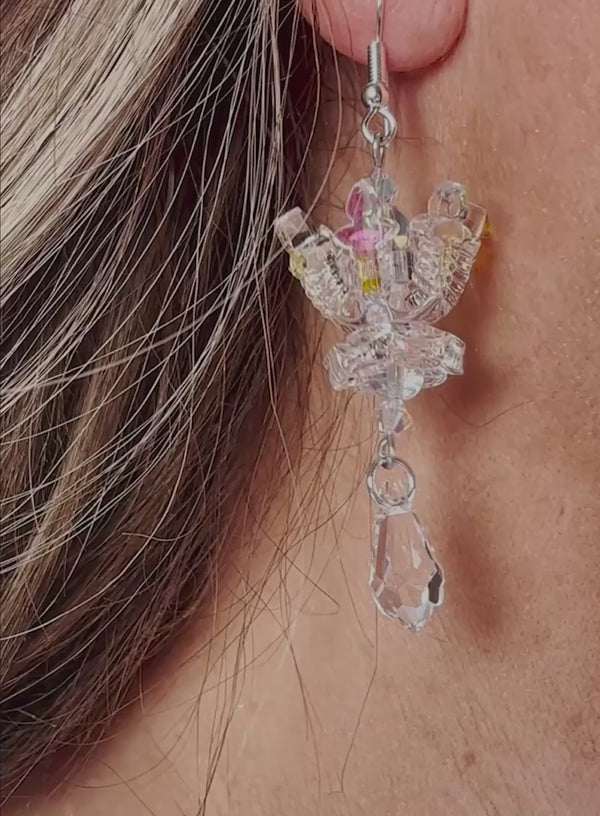 Small Chandelier Earrings Iridescent