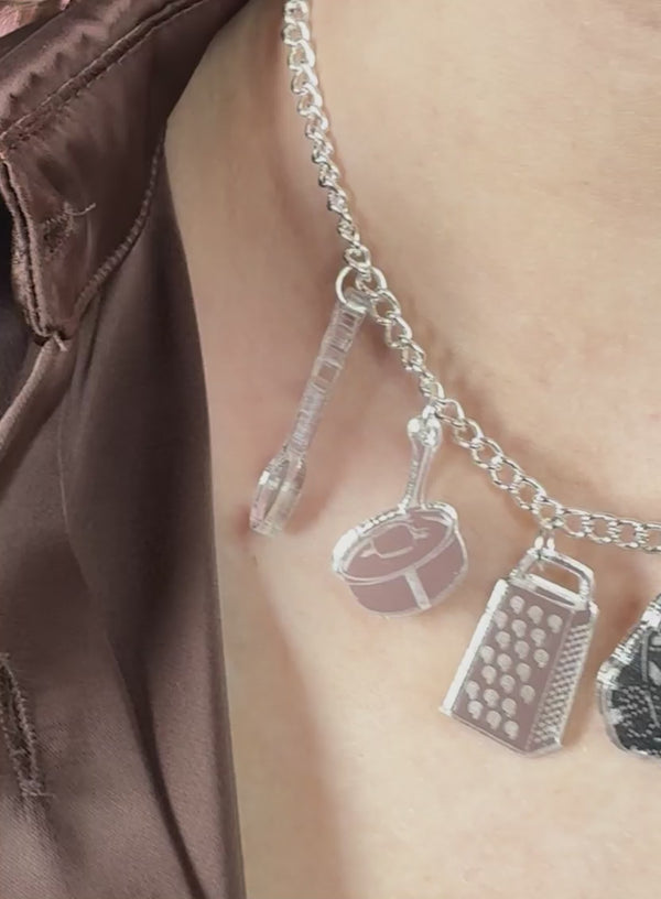 Kitchen Utensils Charm Necklace