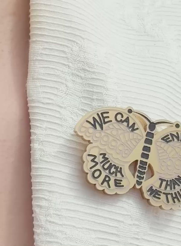 Frida Kahlo Butterfly Brooch