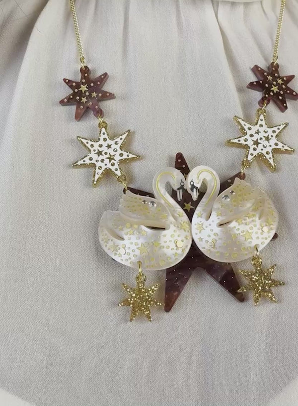 Enchanted Swans Necklace