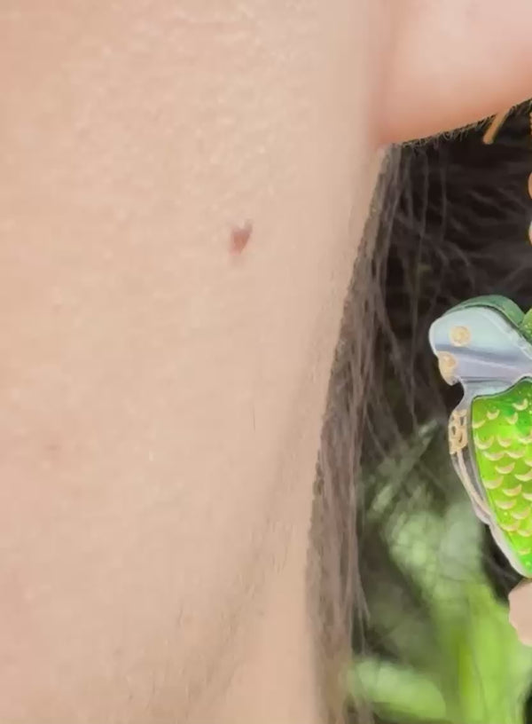 Frida Kahlo Parrot Earrings