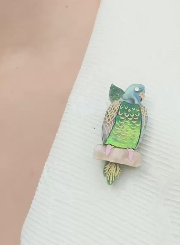 Frida Kahlo Parrot Brooch