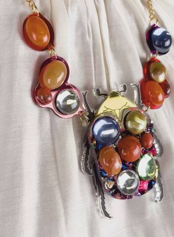 Metamorphosis Beetle Necklace Video