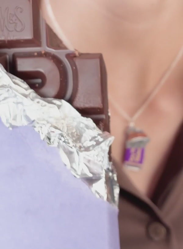 Chocolate Bar Pendant Necklace