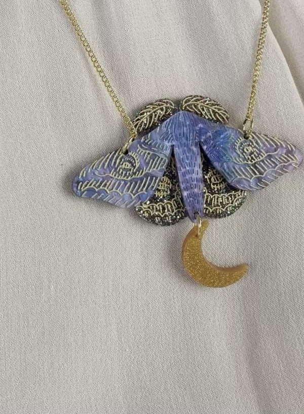 Midnight Moth Necklace