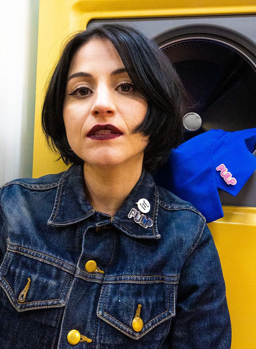 Tatty Devine x Pulp Pulp Speech Bubble Brooch - Hey You