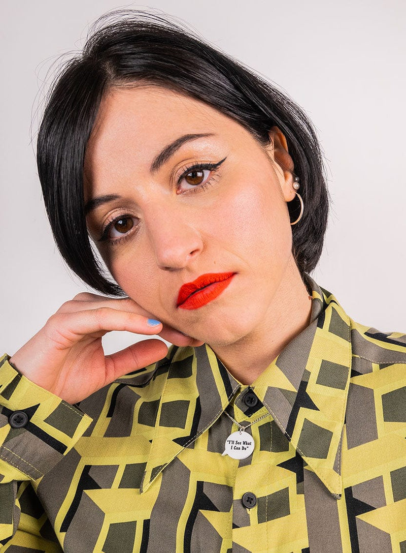 Tatty Devine x Pulp Pulp Speech Bubble Necklace - I'll See What I Can Do