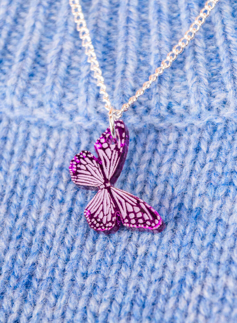 Purple Butterfly Pendant