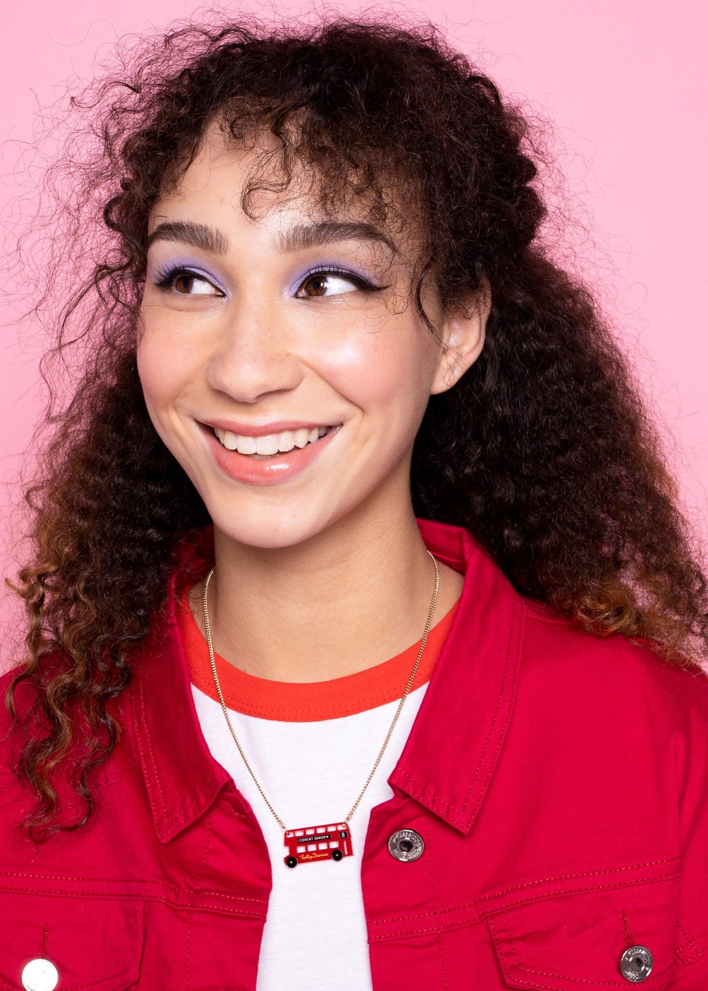 Tatty Devine Red Bus Necklace