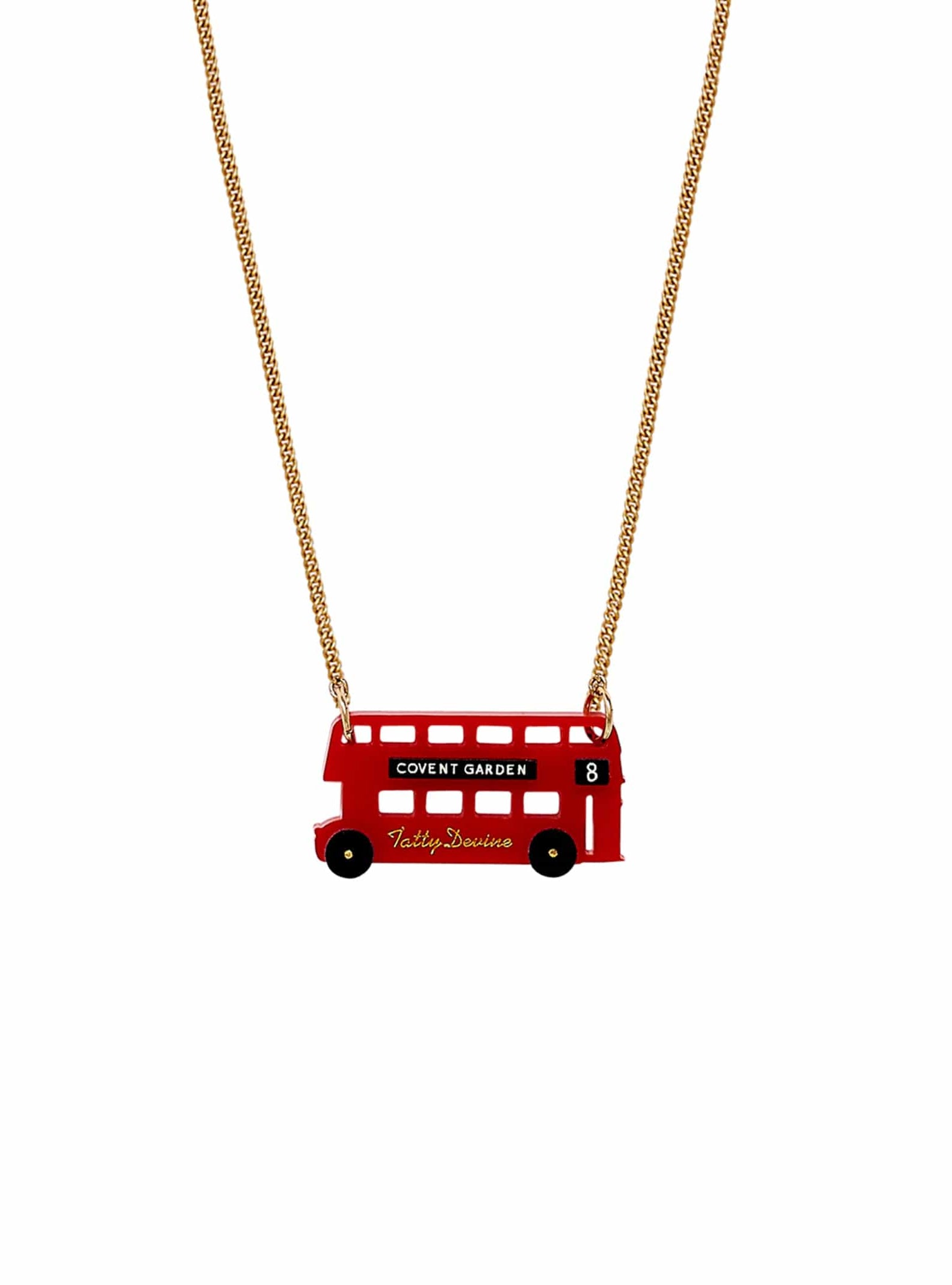 Tatty Devine Red Bus Necklace