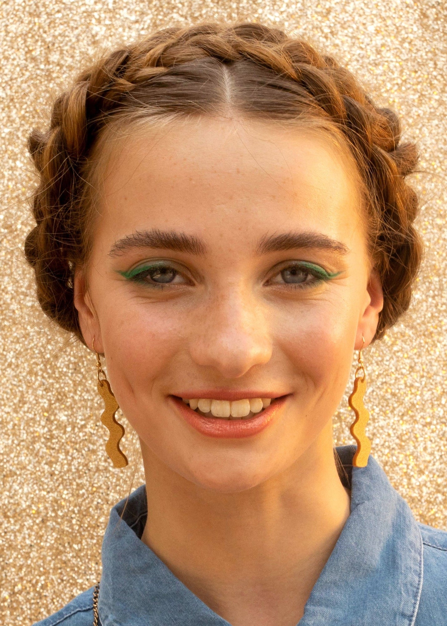 Tatty Devine Ric Rac Earrings - Gold Dust