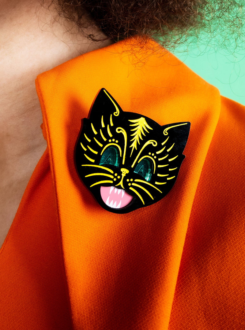 Tatty Devine  Scaredy Cat Brooch