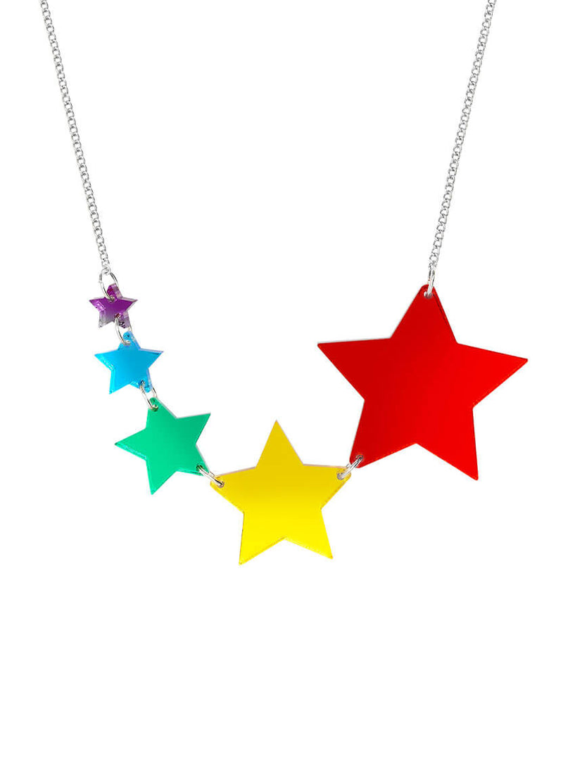 Shooting Star Necklace - Mirror Rainbow