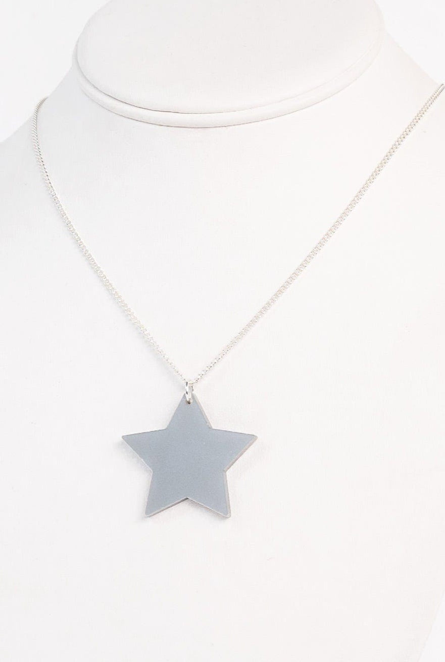 Tatty Devine Single Star Pendant - Matt Silver