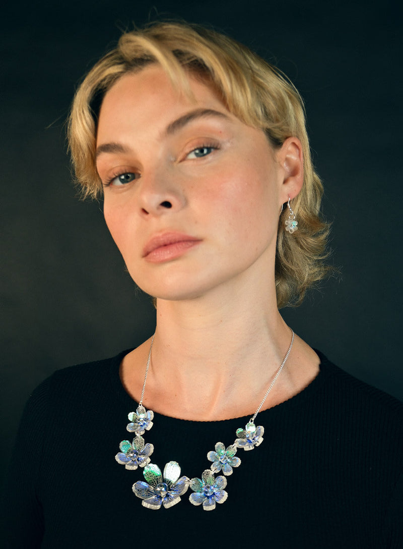 Skeleton Flower Necklace