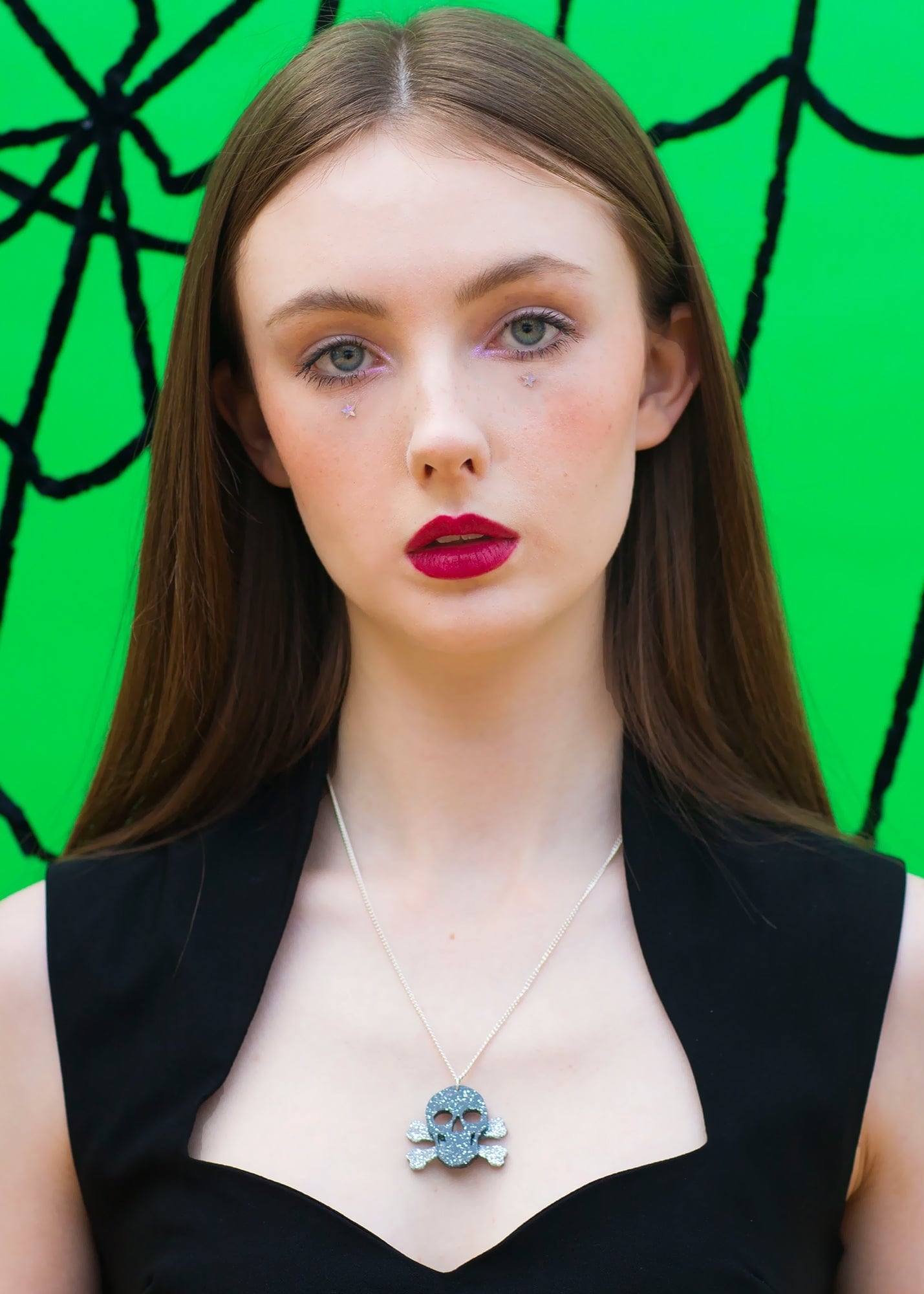 Tatty Devine Skull and Crossbones Charm Necklace