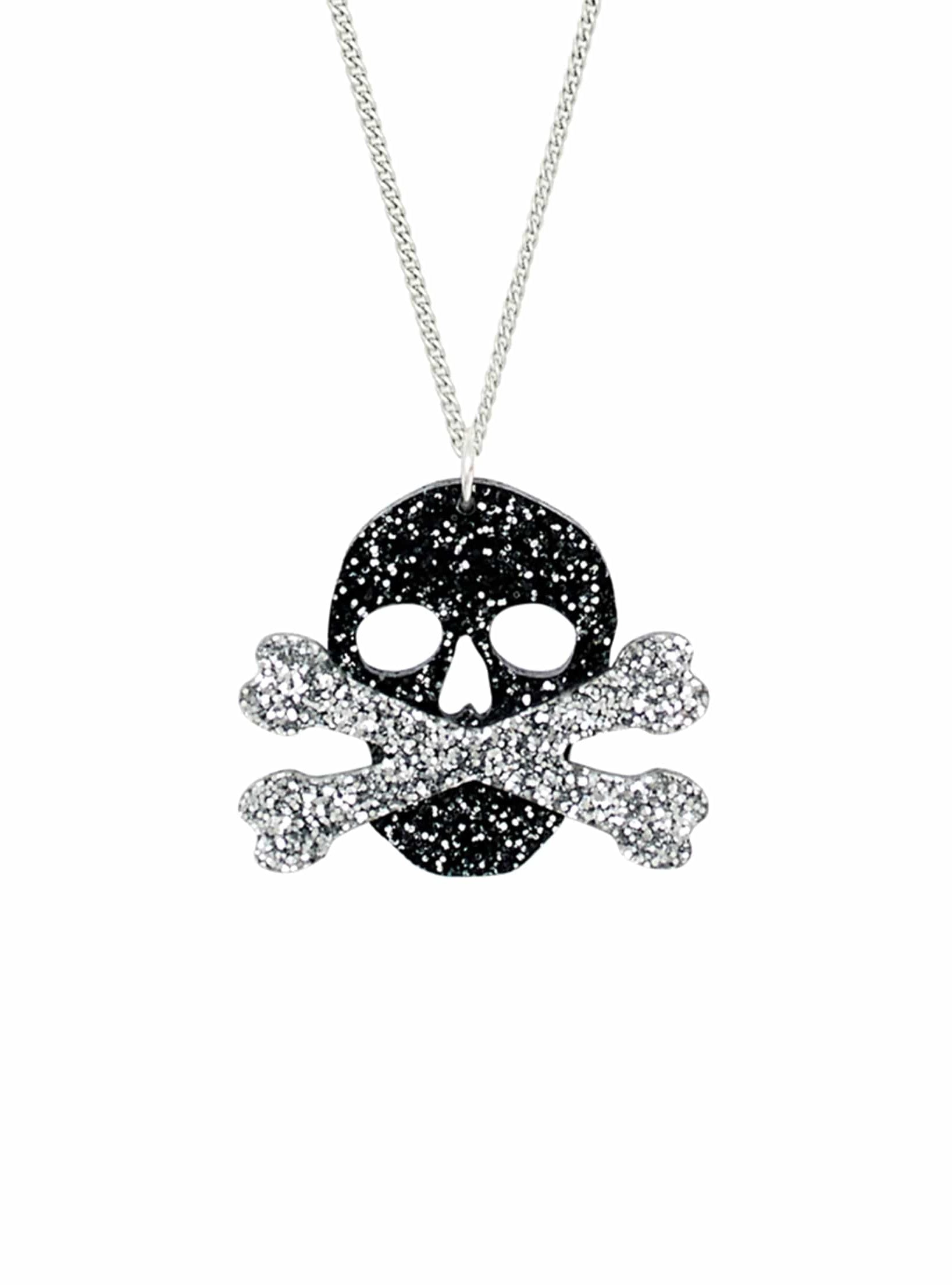 Tatty Devine Skull and Crossbones Charm Necklace