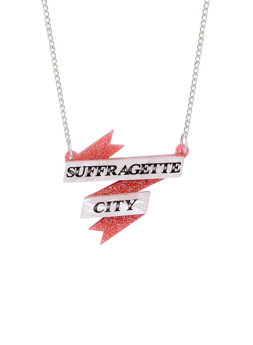 Tatty Devine X David Bowie Suffragette City Necklace - Pink