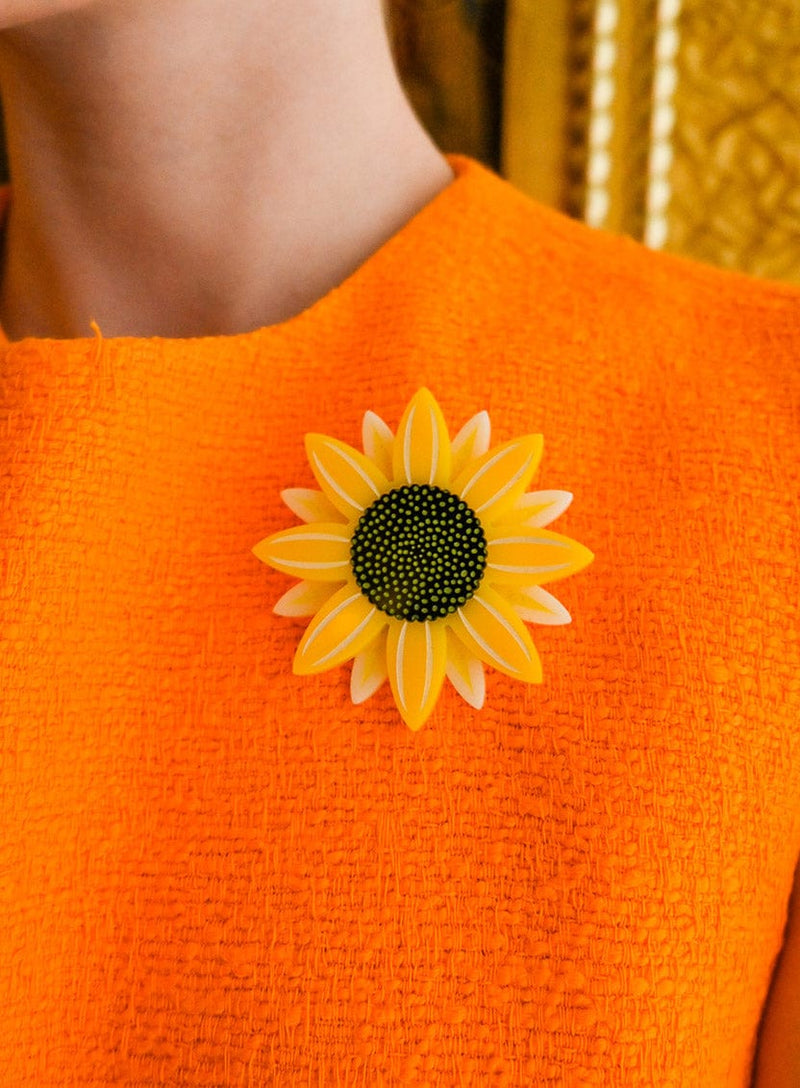 Tatty Devine x Royal Pavilion Sunflower Rays Brooch