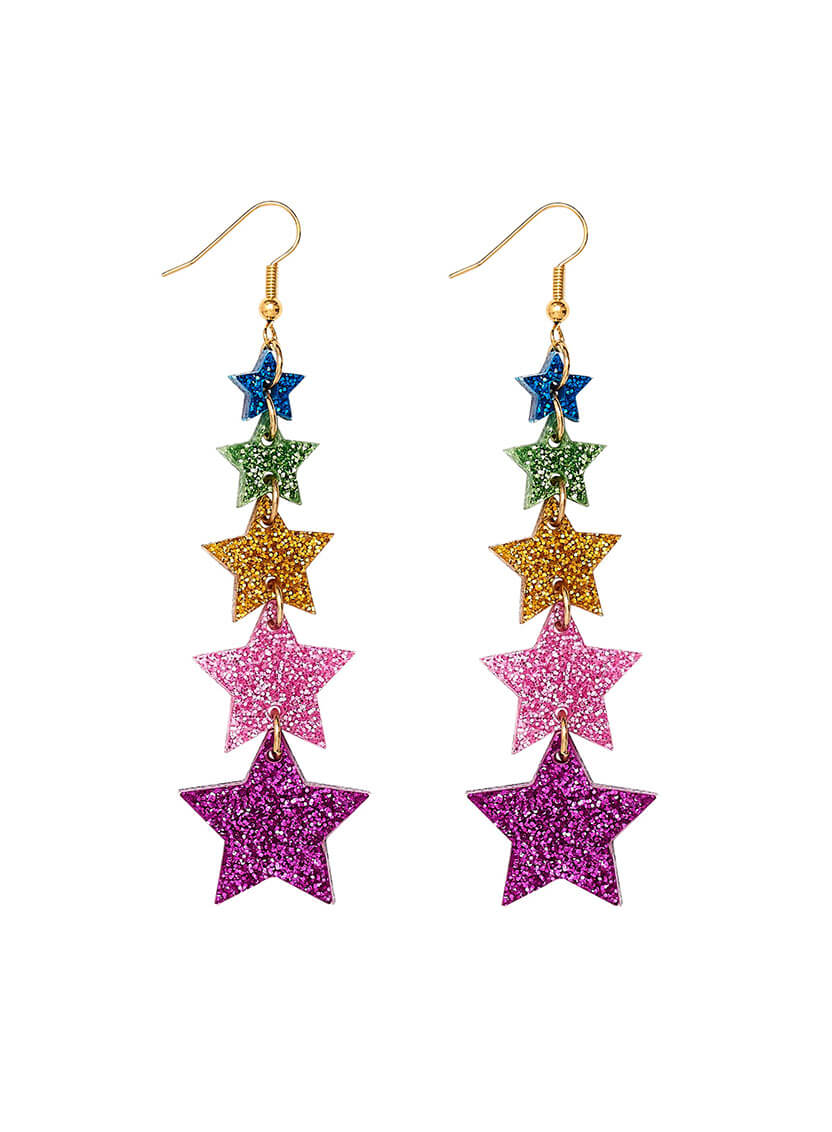 Super Star Earrings - Rainbow