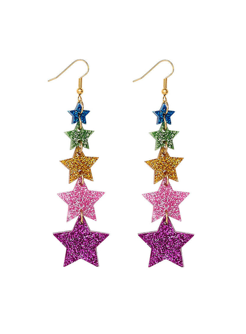 Super Star Earrings Rainbow