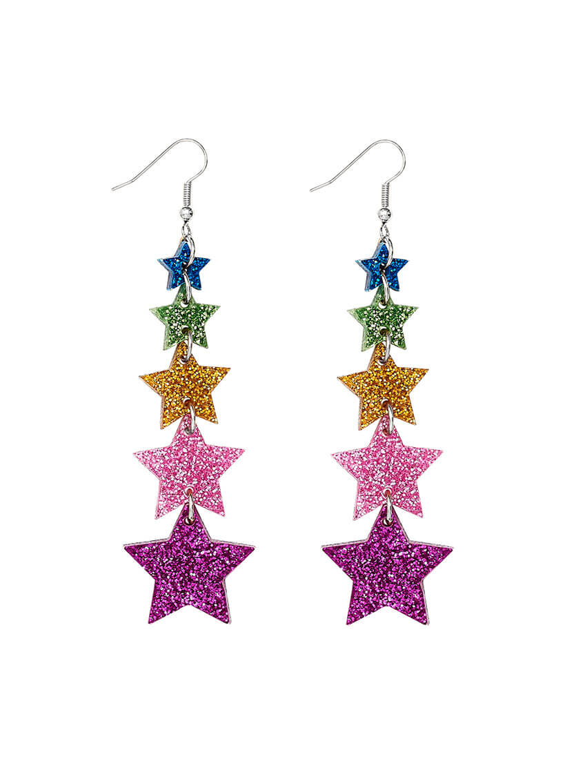 Super Star Earrings - Rainbow