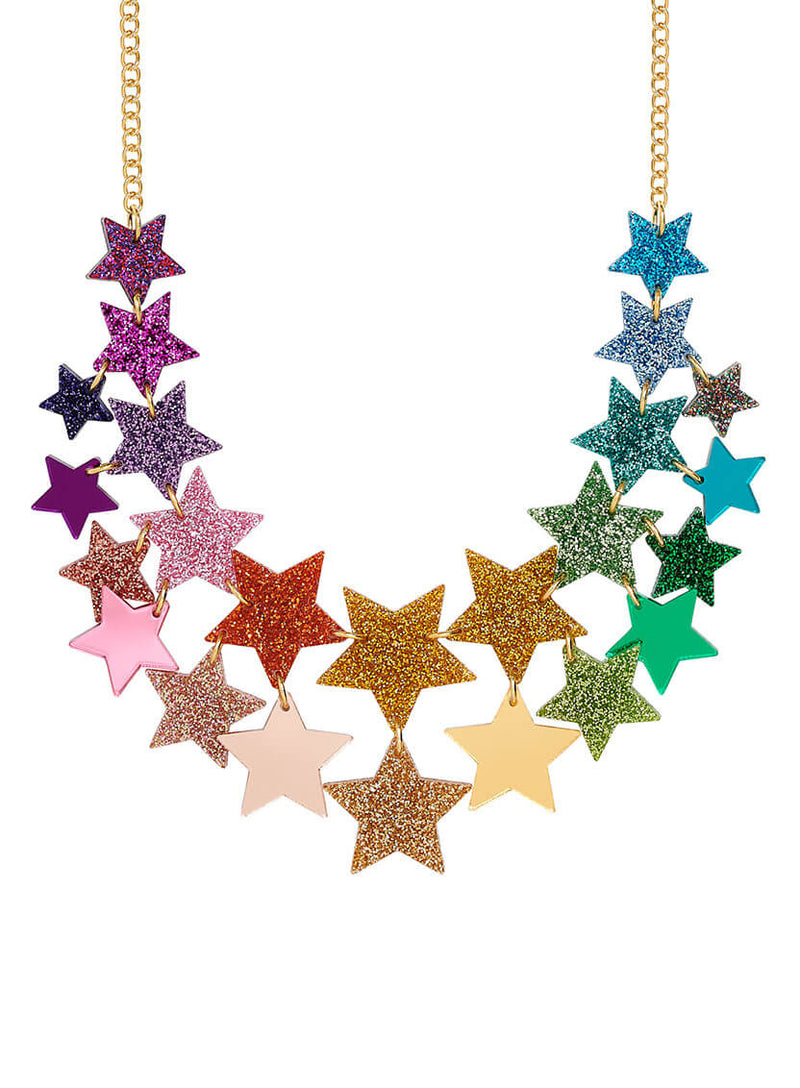 Super Star Statement Necklace - Rainbow