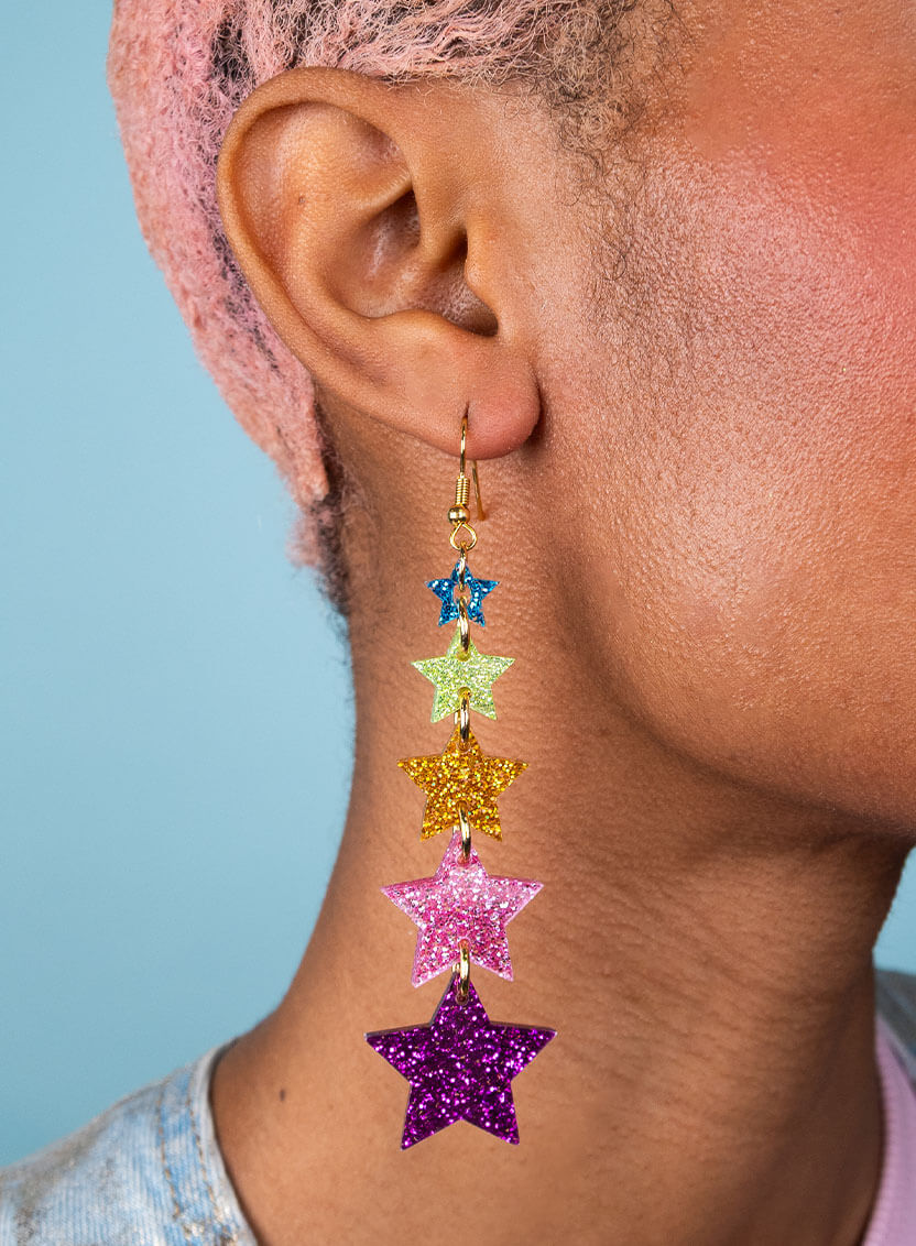 Super Star Earrings - Rainbow
