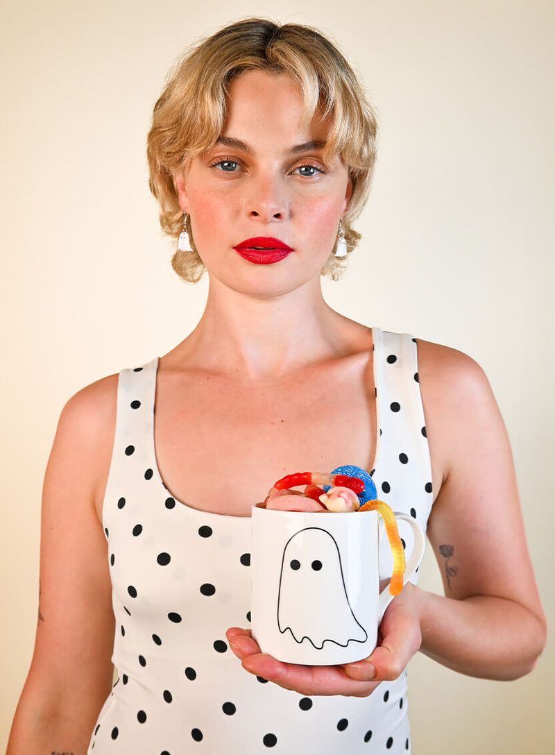 Tatty Devine Ghost Mug - White