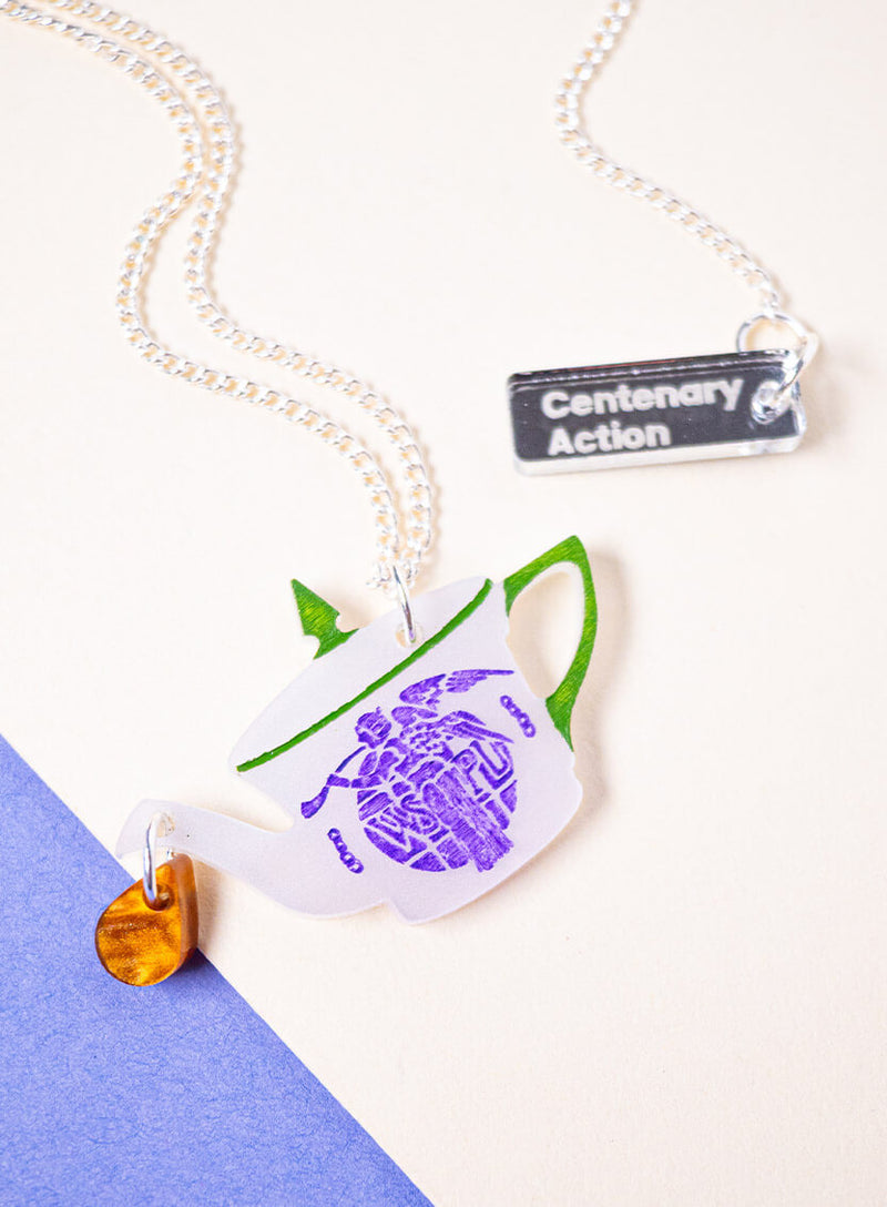Suffragette Teapot Necklace