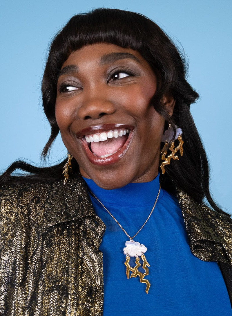 Thunderstorm Cloud & Lightning Bolt Earrings
