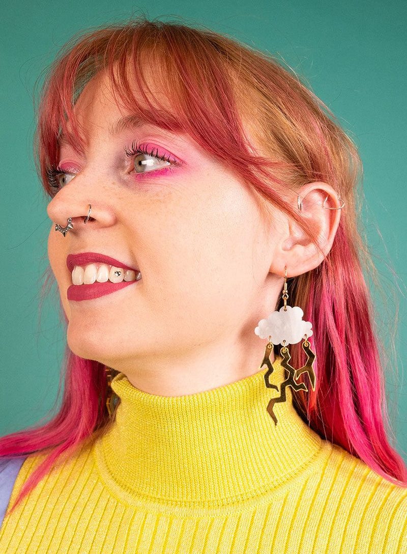 Tatty Devine Thunderstorm Cloud Earrings