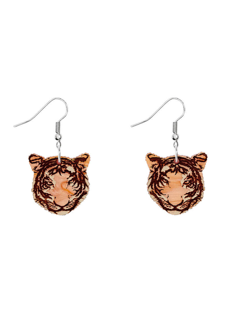 Tiger Earrings - Pearl Aryclic