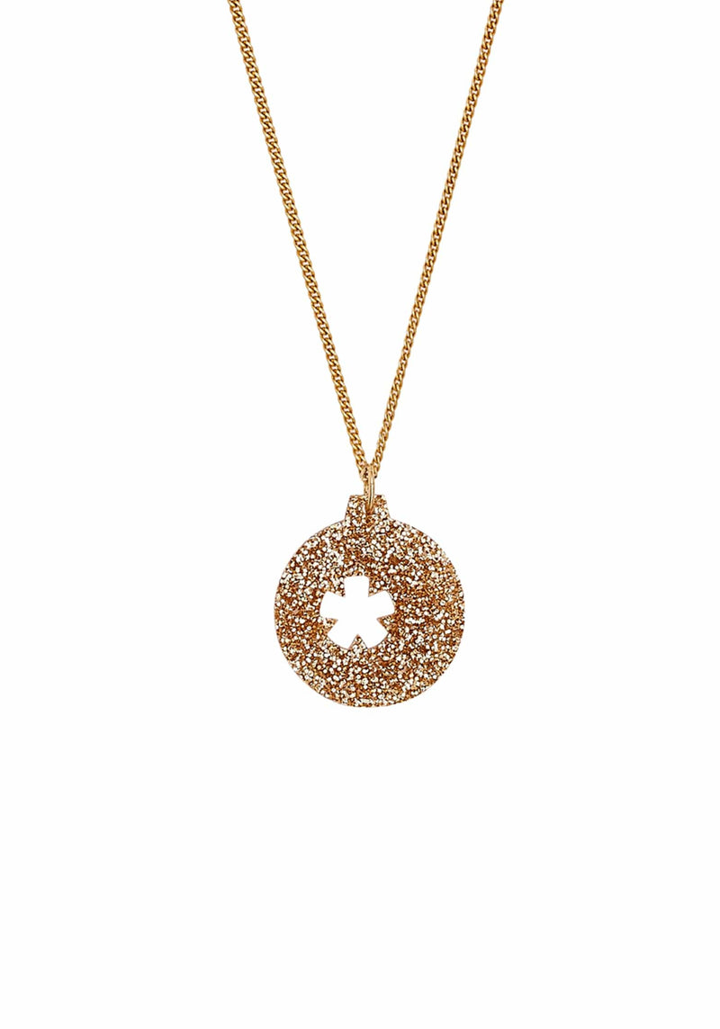 Tatty Devine Vintage Ornament Necklace - Glitter Gold