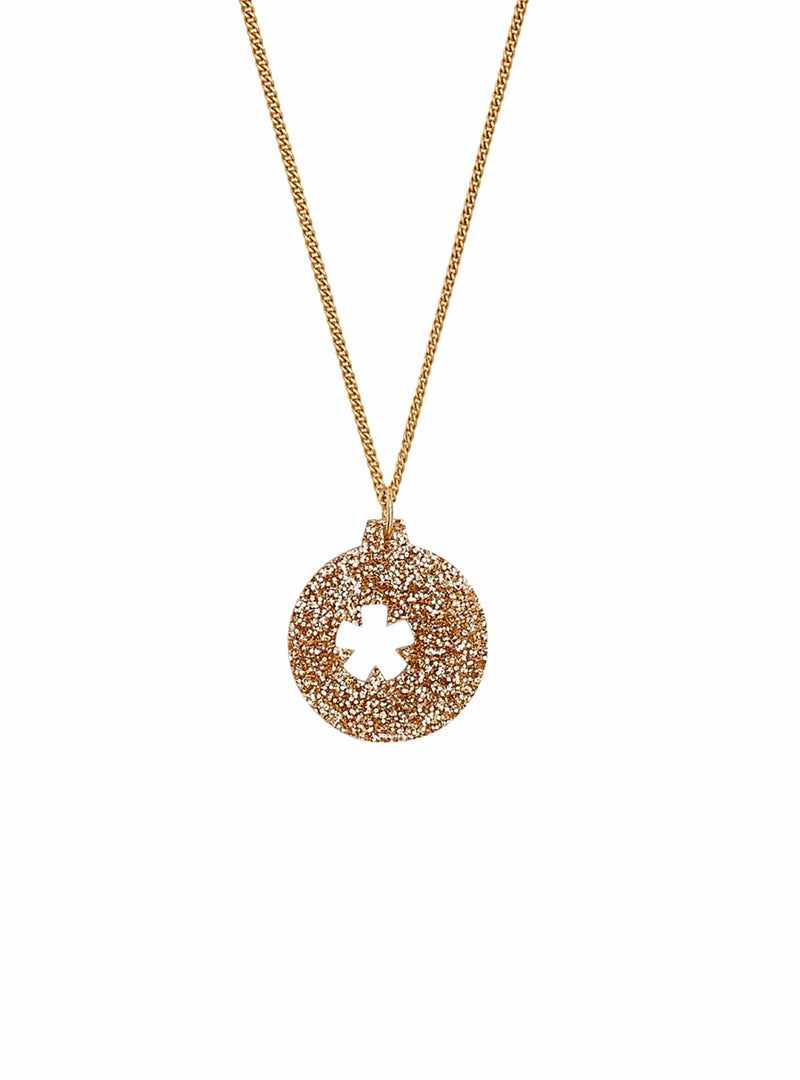 Tatty Devine Vintage Ornament Necklace - Glitter Gold